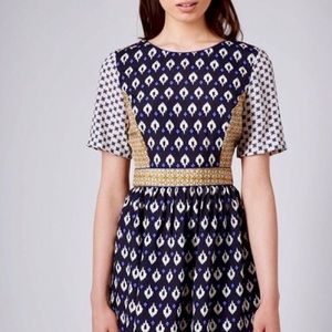 Topshop Tile Print Tea Dress